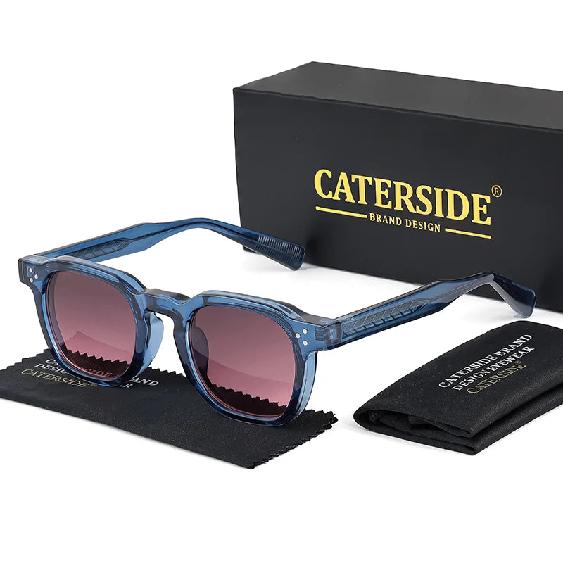 CATERSIDE Retro Punk Sunglasses Men For Women Square Personalized Design (KAUFMANN))