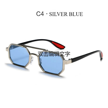 Luxury Sunglasses For Men And Women metal polygon UV Eyewear