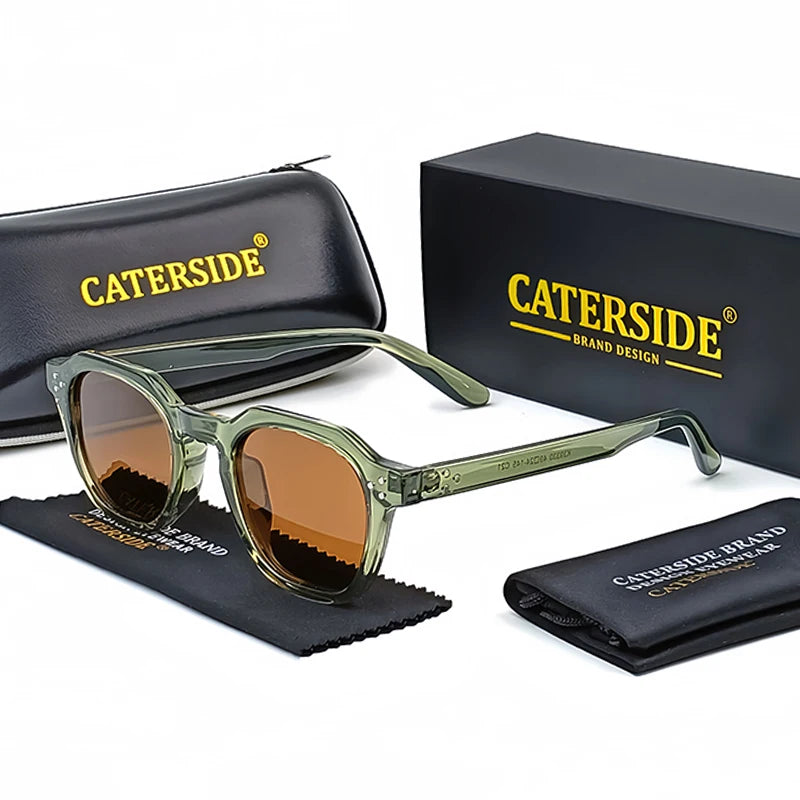 CATERSIDE Retro Polarized Sunglasses Square Frame Men & Women High Quality UV400 protection