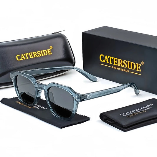 CATERSIDE Retro Polarized Sunglasses Square Frame Men & Women High Quality UV400 protection