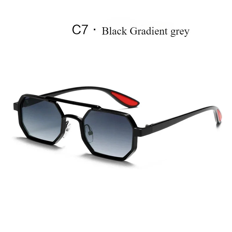 Luxury Sunglasses For Men And Women metal polygon UV Eyewear