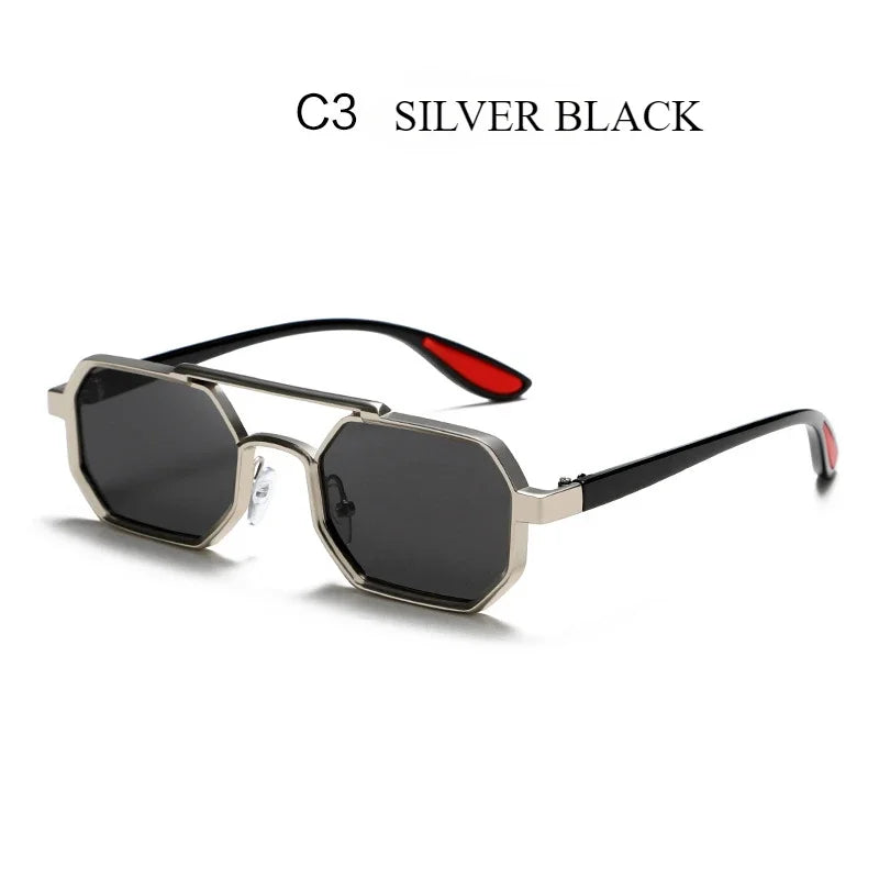 Luxury Sunglasses For Men And Women metal polygon UV Eyewear